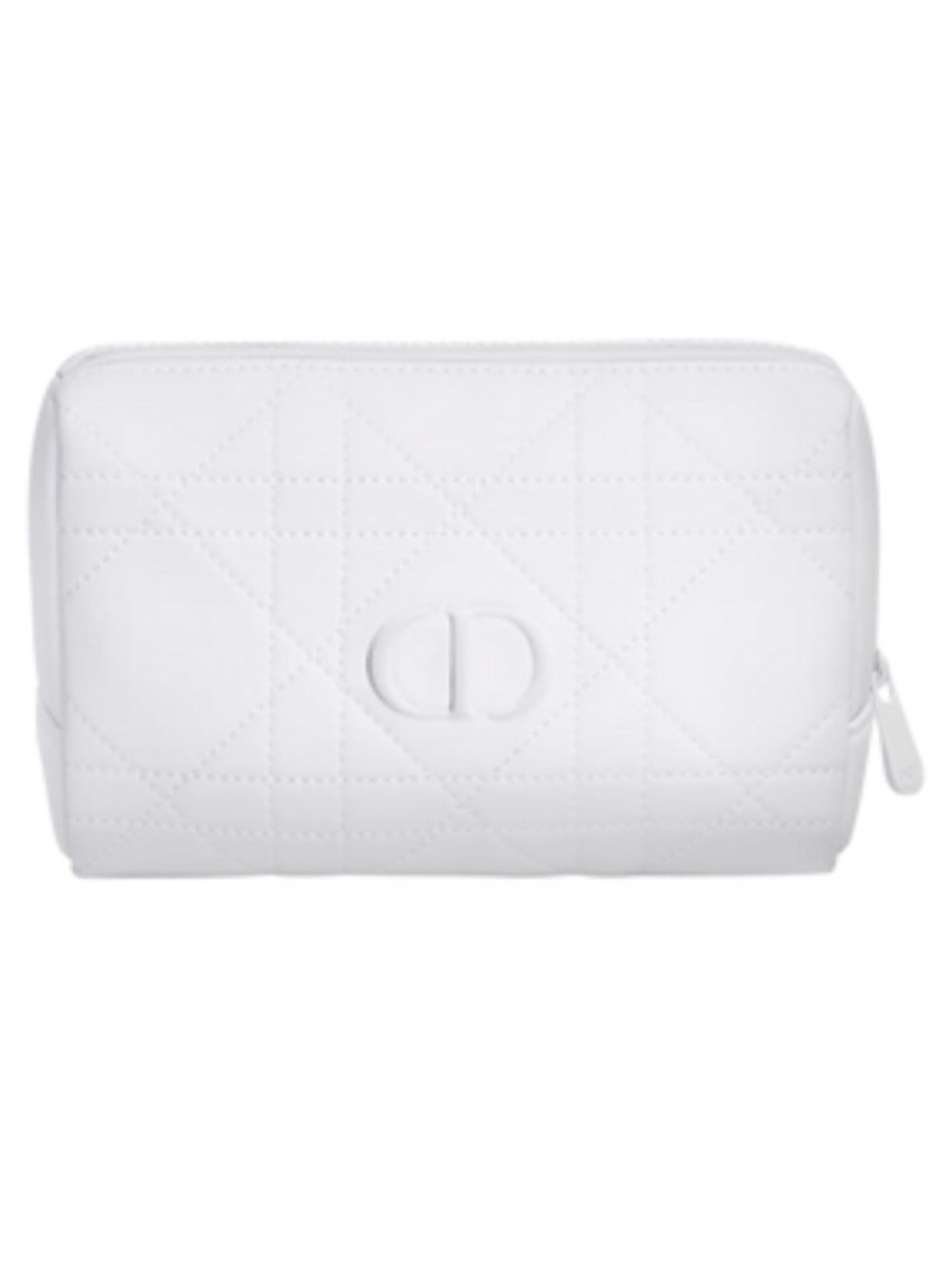 Dior Authentic White Quilted Makeup Cosmetic Bag Limited Edition